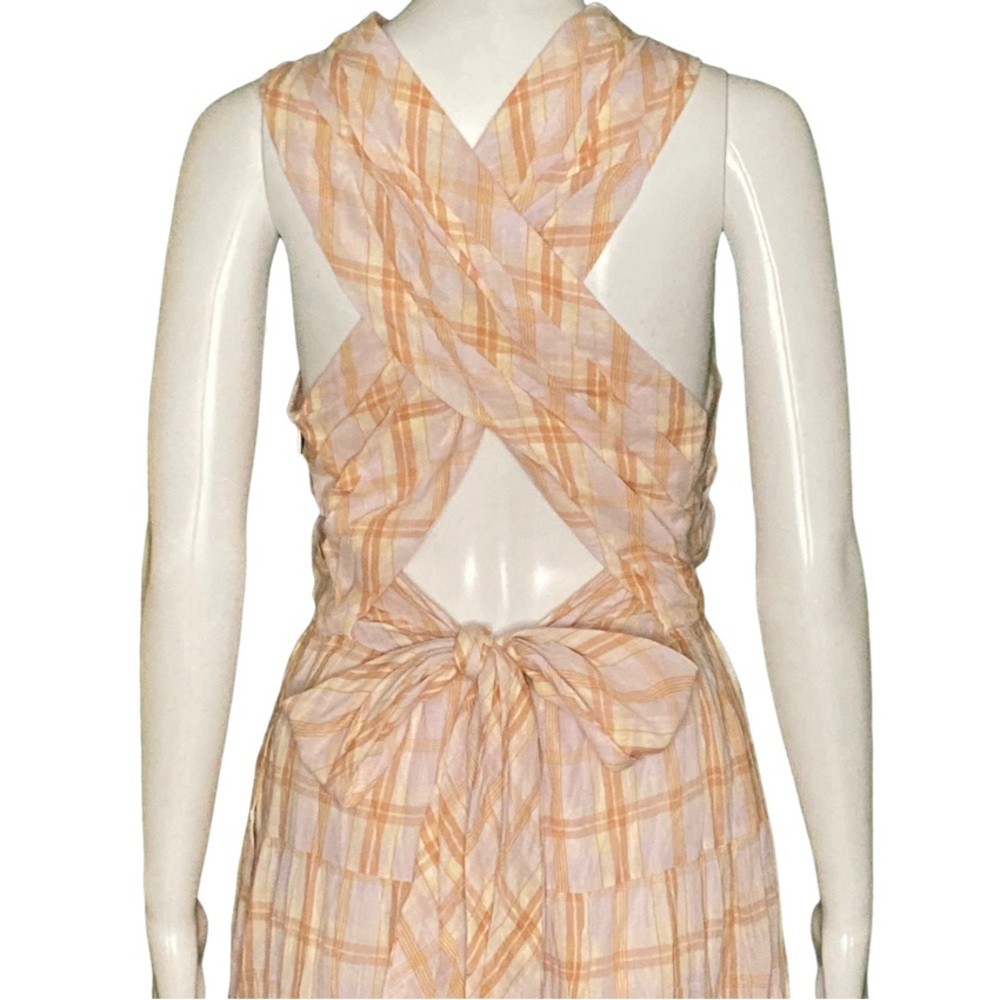 NWT Ulla Johnson Pale Lilac Plaid Noelle Dress - Picture 5 of 9